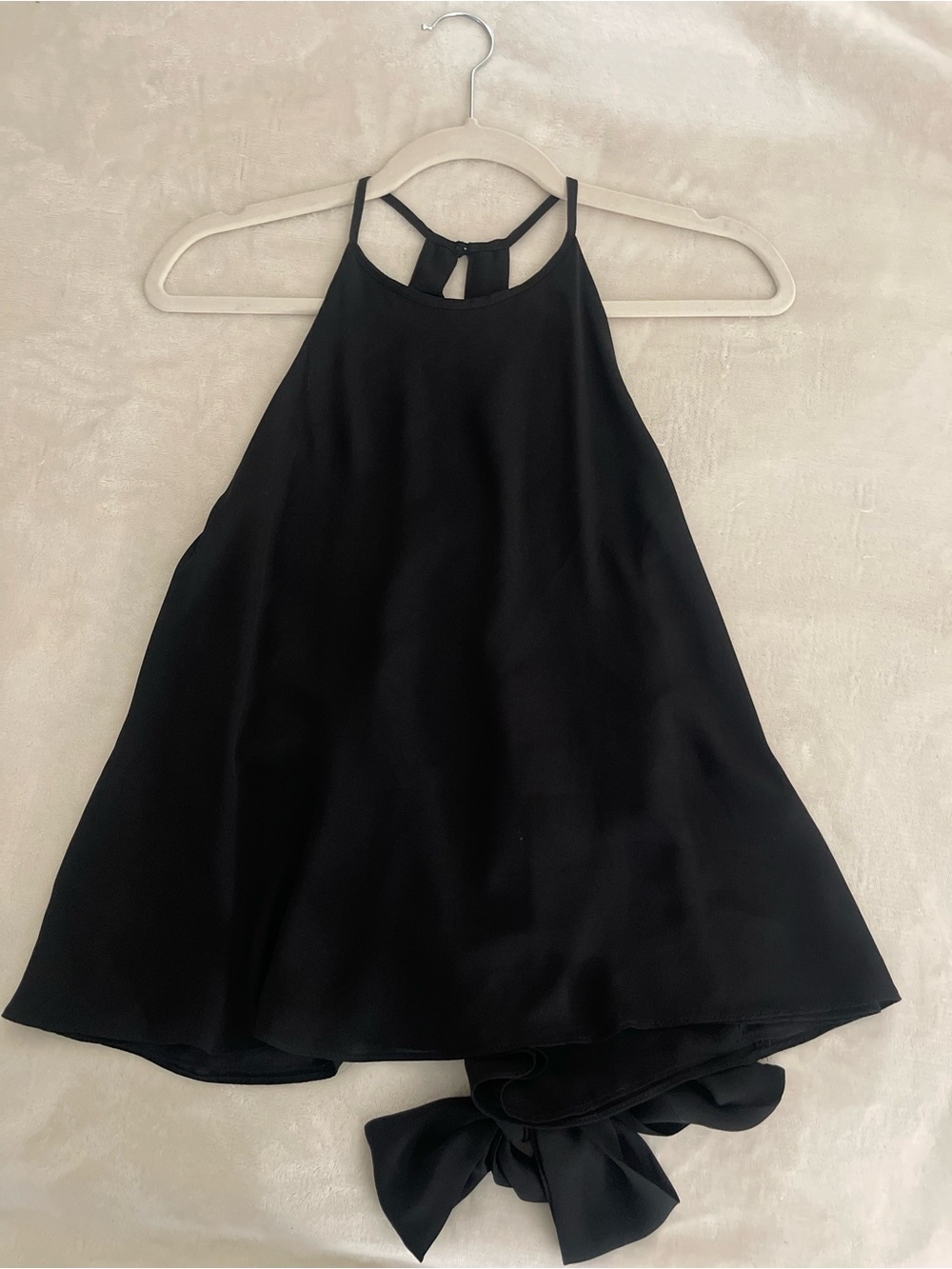 Zara- Black Halter Tie-Back Camisole